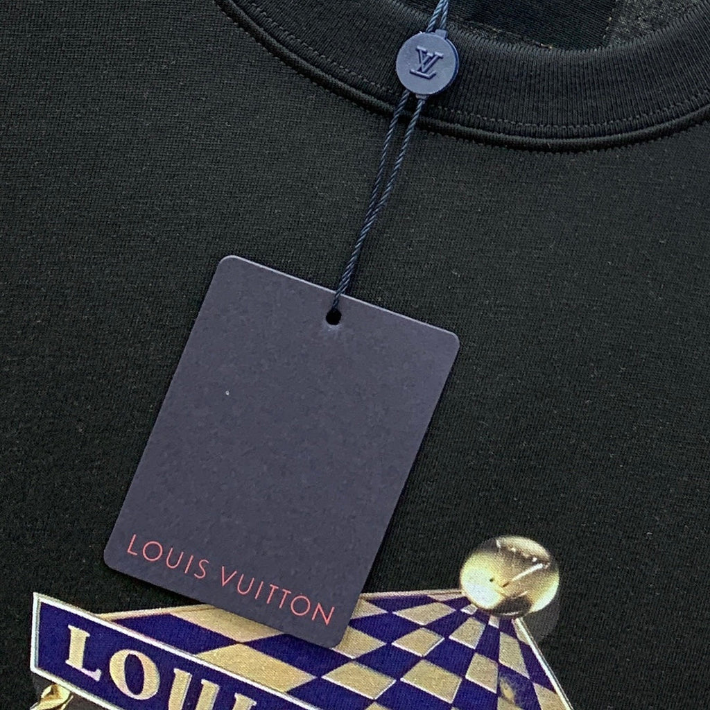 LOUIS VUITTON LV BLACK PURE COTTON T-SHIRT 238883