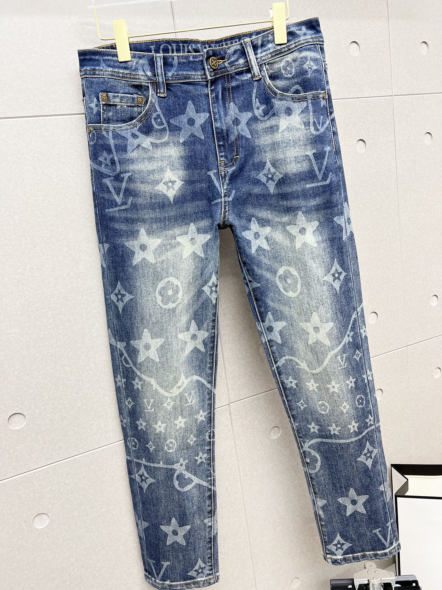 LOUIS VUITTON LV BLUE MONOGRAM DENIM JEAN 239499