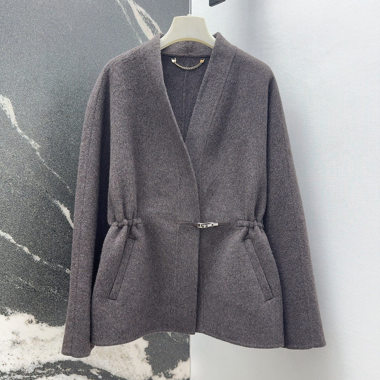 HERMES HERMES 25S REVERSIBLE LONG KNIT CARDIGAN 173