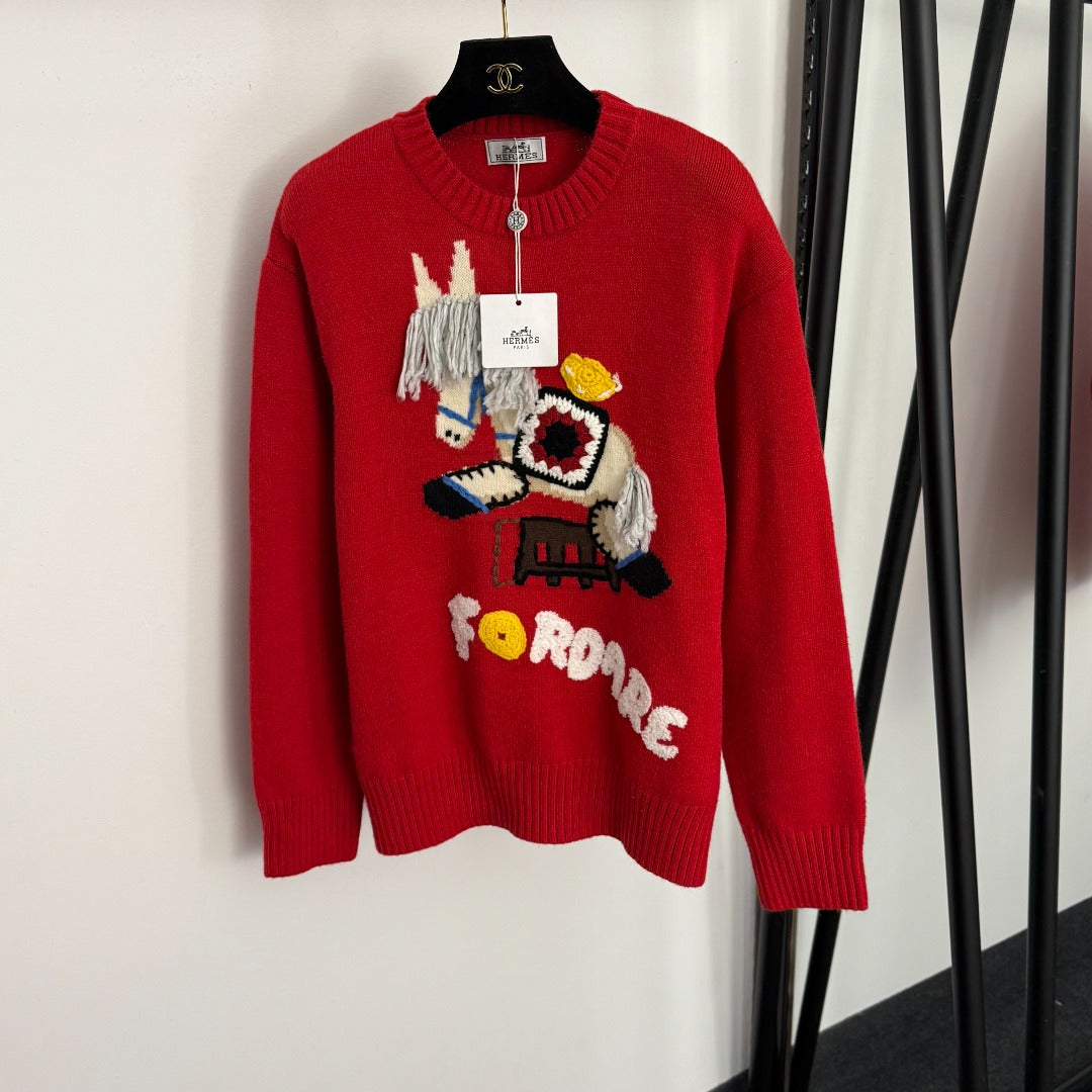 HERMES 25S LONG-SLEEVE SWEATER 456