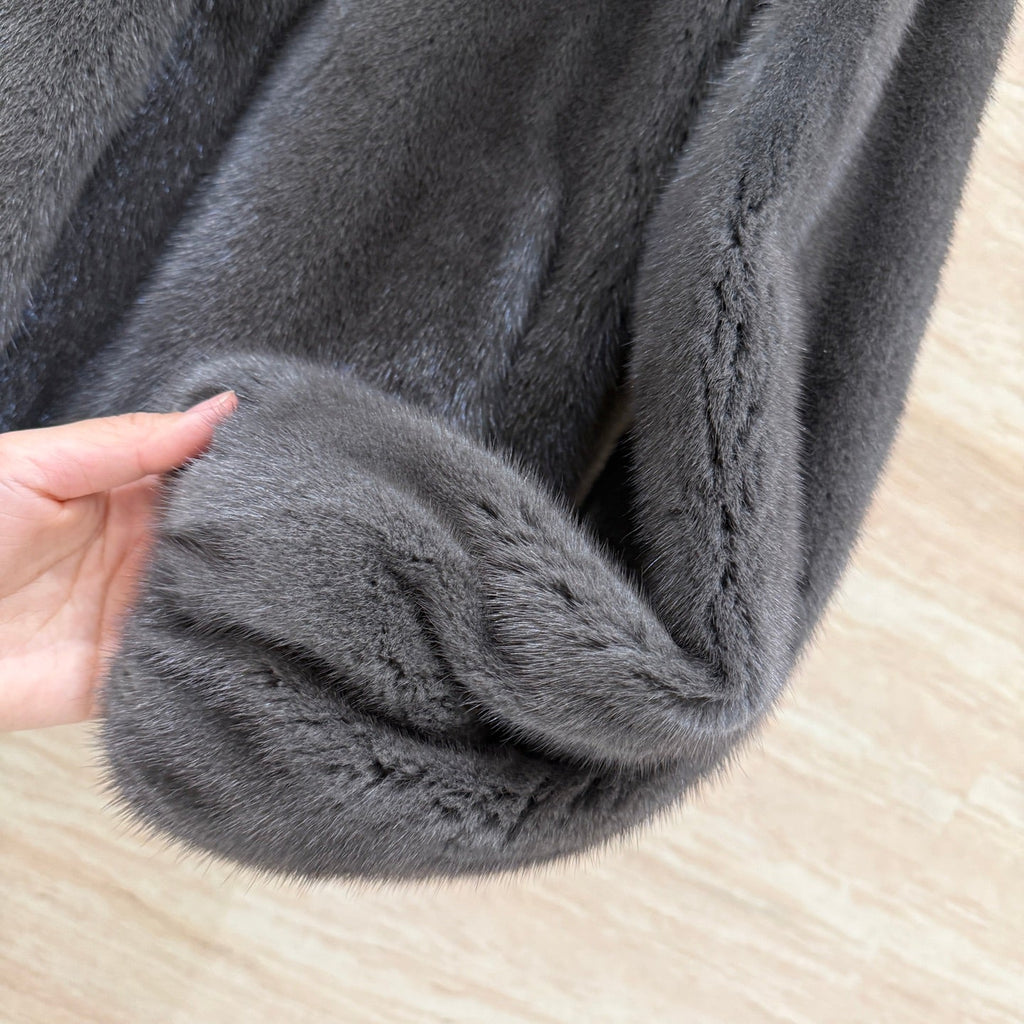 HERMES 25S SHORT MINK FUR COAT 177